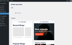Page screenshot: Mobile App Editor