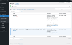 Page screenshot: Plugins ‹ Test site — WordPress