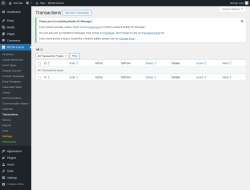 Page screenshot: MDJM Events → Transactions