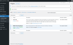 Page screenshot: Plugins &lsaquo; Test site &mdash; WordPress