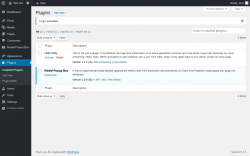 Page screenshot: Plugins &lsaquo; Test site &mdash; WordPress