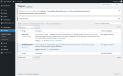 Page screenshot: Plugins &lsaquo; Test site &mdash; WordPress