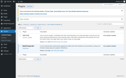 Page screenshot: Plugins &lsaquo; Test site &mdash; WordPress