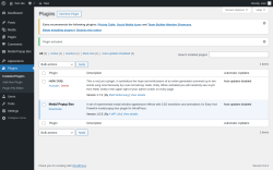 Page screenshot: Plugins &lsaquo; Test site &mdash; WordPress
