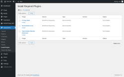 Page screenshot: Appearance &rarr; Install Plugins
