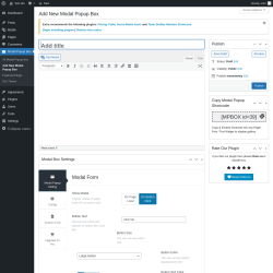 Page screenshot: Modal Popup Box &rarr; Add New Modal Popup Box