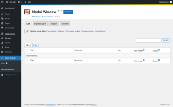 Page screenshot: Wow Plugins &rarr; Modal Window