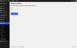 Page screenshot: Settings &rarr; Modern Editor