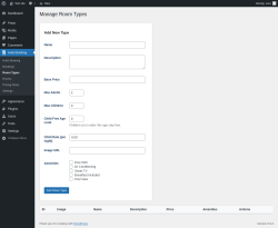 Page screenshot: Hotel Booking &rarr; Room Types