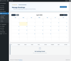 Page screenshot: Hotel Booking &rarr; Bookings