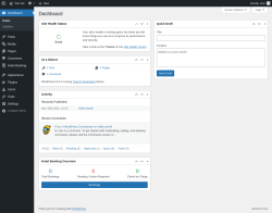Page screenshot: Dashboard &lsaquo; Test site &mdash; WordPress