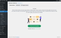 Page screenshot: Modula &rarr; Galleries