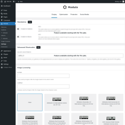 Page screenshot: Modula &rarr; Settings
