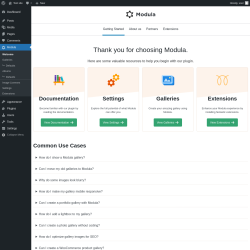 Page screenshot: Modula &rarr; Welcome