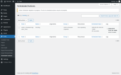 Page screenshot: Tools &rarr; Scheduled Actions