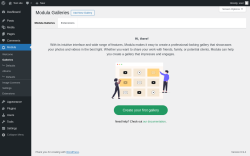 Page screenshot: Modula &rarr; Galleries