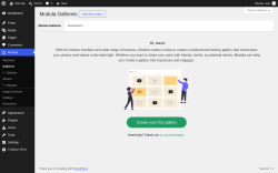 Page screenshot: Modula &rarr; Galleries