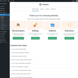 Page screenshot: Modula &rarr; Welcome