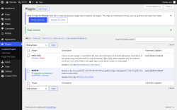 Page screenshot: Plugins &lsaquo; Test site &mdash; WordPress