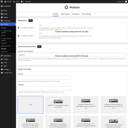 Page screenshot: Modula &rarr; Settings
