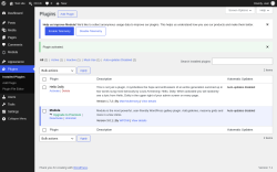 Page screenshot: Plugins &lsaquo; Test site &mdash; WordPress