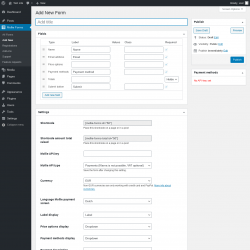 Page screenshot: Mollie Forms &rarr; Add New