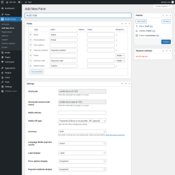 Page screenshot: Mollie Forms &rarr; Add New Form