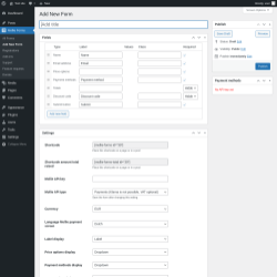 Page screenshot: Mollie Forms &rarr; Add New Form