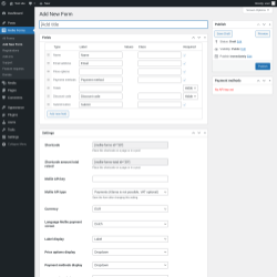 Page screenshot: Mollie Forms &rarr; Add New Form