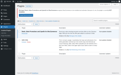 Page screenshot: Plugins ‹ Test site — WordPress