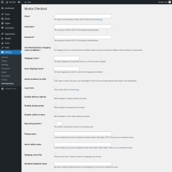 Page screenshot: Settings → Montapacking