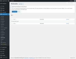 Page screenshot: Appointments → Shortcodes