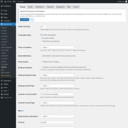 Page screenshot: Appointments → Settings