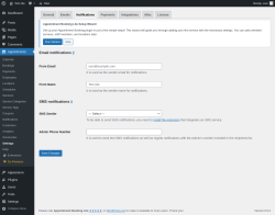 Page screenshot: Appointments → Settings → Notifications