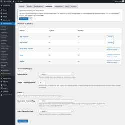 Page screenshot: Appointments → Settings → Payments