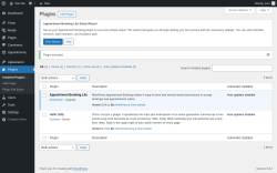 Page screenshot: Plugins ‹ Test site — WordPress