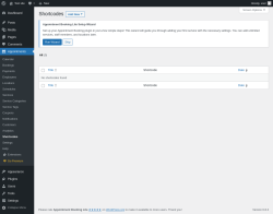 Page screenshot: Appointments → Shortcodes