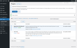 Page screenshot: Plugins ‹ Test site — WordPress