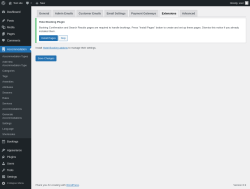 Page screenshot: Accommodation → Settings → Extensions