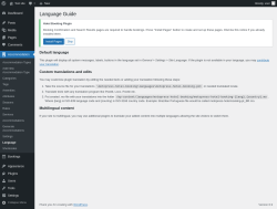 Page screenshot: Accommodation → Language