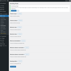 Page screenshot: Bookings → Booking Rules