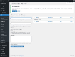 Page screenshot: Accommodation → Categories