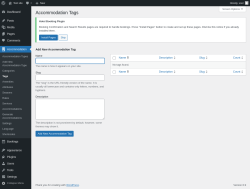 Page screenshot: Accommodation → Tags