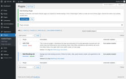Page screenshot: Plugins ‹ Test site — WordPress