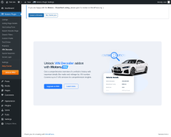 Page screenshot: Motors Plugin → VIN Decoder