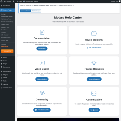 Page screenshot: Motors Plugin → Help Center