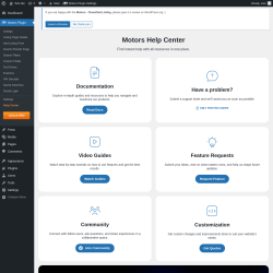 Page screenshot: Motors Plugin → Help Center