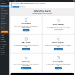 Page screenshot: Motors Plugin → Help Center