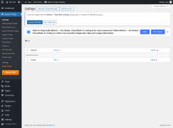 Page screenshot: Motors Plugin → Listings