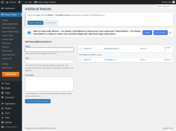 Page screenshot: Motors Plugin → Features
